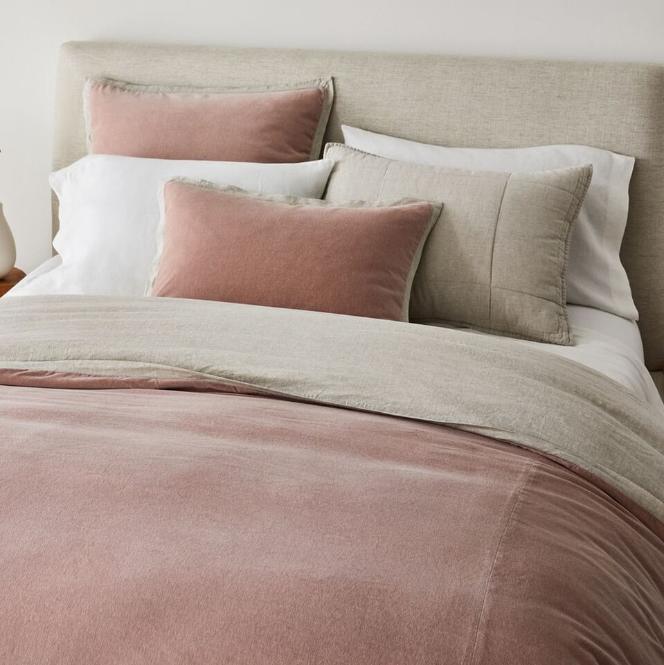 Classic Cotton Velvet Duvet Cover & Shams West Elm Australia
